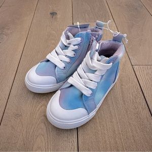 NWT Cat & Jack Toddler Purple Blue  Tie Die High Top Sneakers Size 7